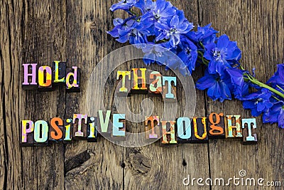 Positive thinking optimism attitude happy joy good mental mood Stock Photo