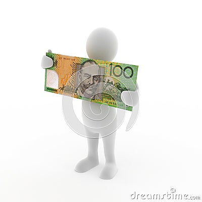 Holding Australian Money Stock Photo