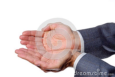 Holding, giving, receiving or Stock Photo