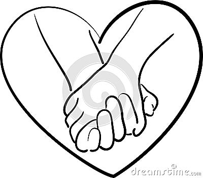 holding hands Vector Illustration