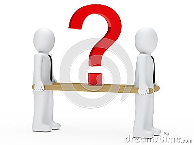 Holding question mark Stock Photo