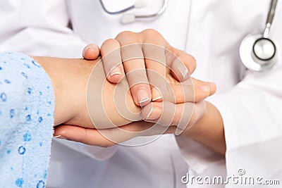 Holding senior hand Stock Photo