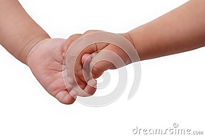 Holding small hands Stock Photo