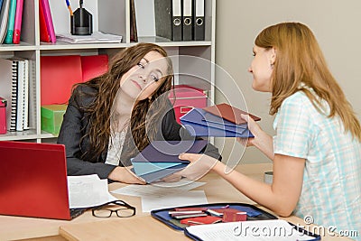 She holds a specialist diploma in HR, hoping to find a job Stock Photo