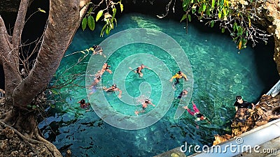 Hole Cave or Often called the Sea Center (Puse Ntasi) is located in Donggala Regency, Indonesia. Editorial Stock Photo