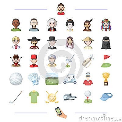 Hole, nationality, religion and other web icon in cartoon style Vector Illustration