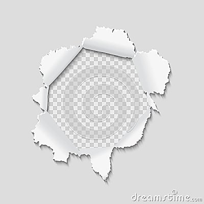 Hole in the paper 2 Vector Illustration