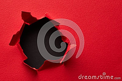 Hole in the paper Stock Photo