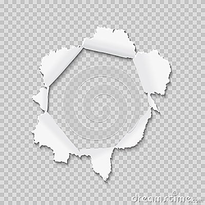 Hole in the paper Vector Illustration