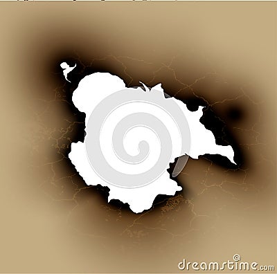Hole torn in ripped paper burnt and flame Vector Illustration