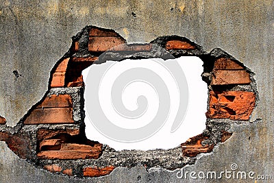 Hole in Wall Stock Photo