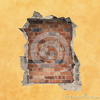 Hole in a Wall Stock Photo