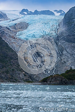 Holgate Glacier in Kenai Fjords National Park, Seward Alaska Stock Photo