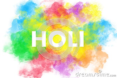 Holi abstract colorful background Cartoon Illustration