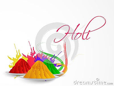 Holi Abstract Cartoon Illustration