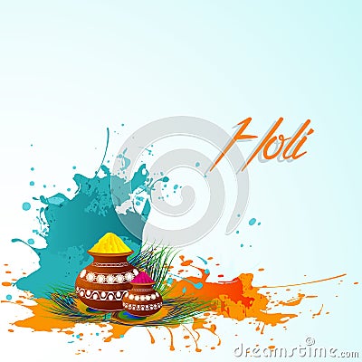 Holi Abstract Cartoon Illustration