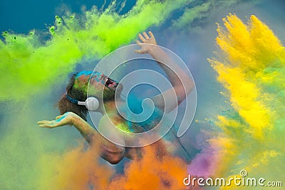 Holi celebration Stock Photo