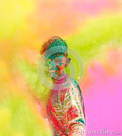 Holi celebrations in India. Stock Photo