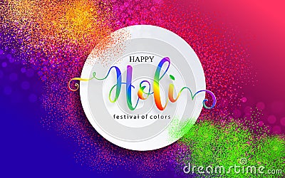 Holi festival Colorful gulaal powder color Vector Illustration