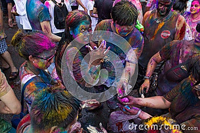 Holi Festival 2013 in Kuala Lumpur, Malaysia Editorial Stock Photo