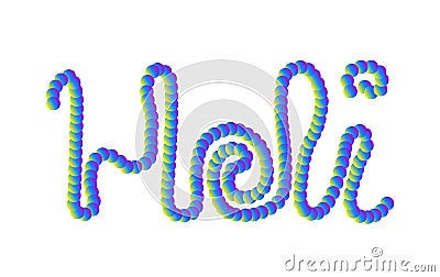 Holi. Hindu Spring Festival. Event name from confetti of multicolored colors Stock Photo