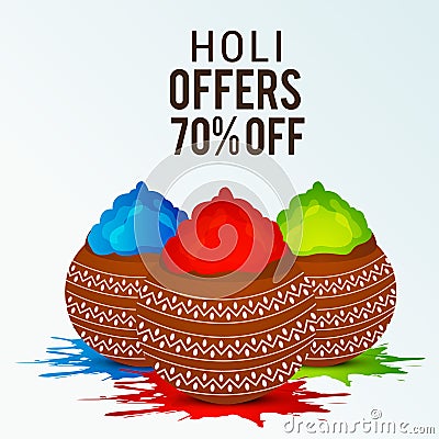 Holi Cartoon Illustration