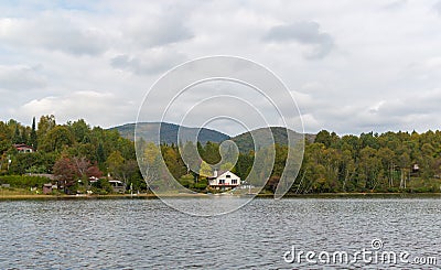 Holiday apartment - wooden cottage Stock Photo