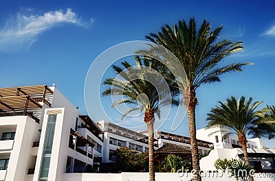 Holiday apartments in Lanzarote Stock Photo