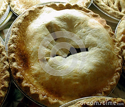 Holiday Apple Pies Stock Photo