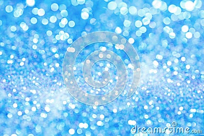 Holiday background with blue bokeh. Abstract background. Stock Photo