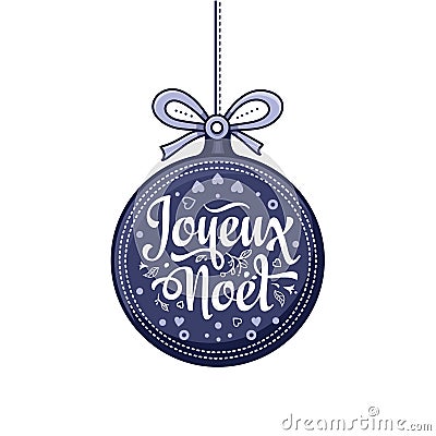 Holiday Background. Christmas Card. Joyeux Noel. Vector Illustration