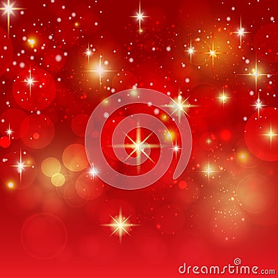 Holiday background with golden bokeh vector Vector Illustration