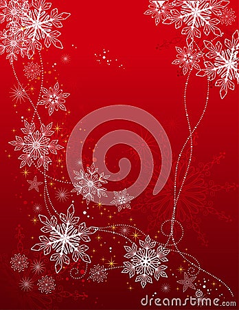 Holiday background with snowflakes Stock Photo