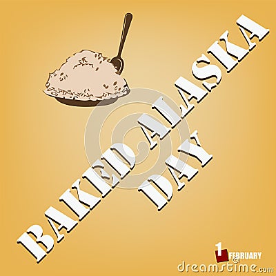 Holiday Baked Alaska Day Vector Illustration