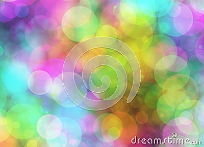 Holiday blur manycolored rounds bokeh backgrounds in Chaotic Arr Stock Photo