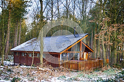 Cabin in Sherwood Forest Stock Photo