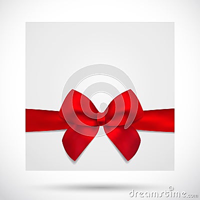 Holiday card, Christmas / Gift Birthday card, bow Vector Illustration