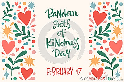 Holiday card for Random Acts of Kindness Day Stock Photo