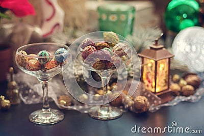 Holiday Christmas decoration still life Stock Photo