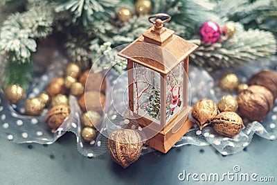 Holiday Christmas decoration still life Stock Photo