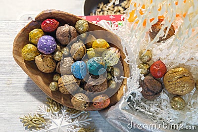 Holiday Christmas decoration still life Stock Photo