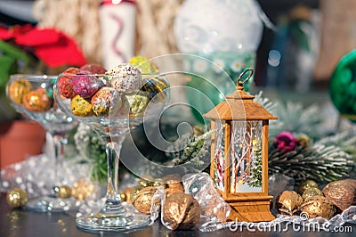 Holiday Christmas decoration still life Stock Photo