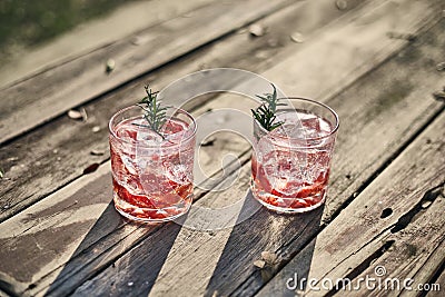 Holiday cold sparkling drink for party. Stock Photo