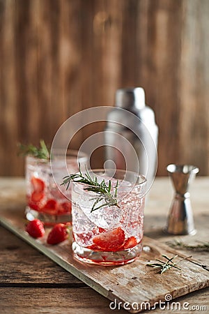 Holiday cold sparkling drink for party. Stock Photo