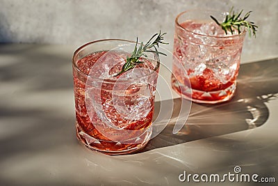 Holiday cold sparkling drink for party. Stock Photo