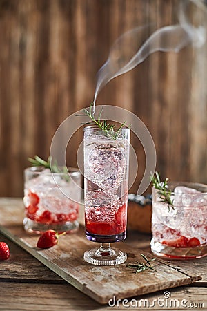 Holiday cold sparkling drink for party. Stock Photo