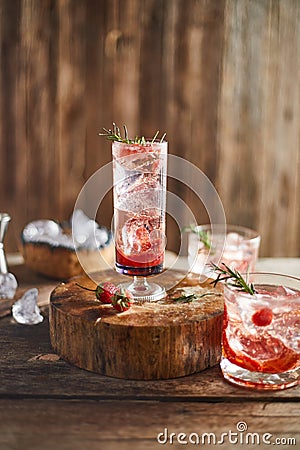 Holiday cold sparkling drink for party. Stock Photo