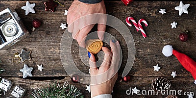 Holiday cookie with the word Love Stock Photo