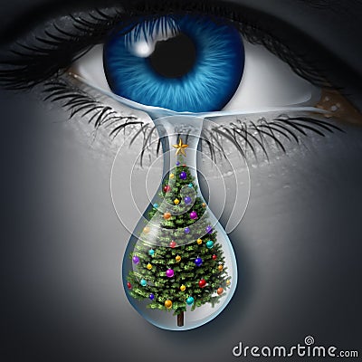 holiday depression winter season anxiety emotional crisis concept as human eyeball crying tear christmas tree 47740436 The meaning of Online Dating Services