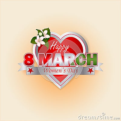 Holiday design, background for 8 March and Women's Day Vector Illustration